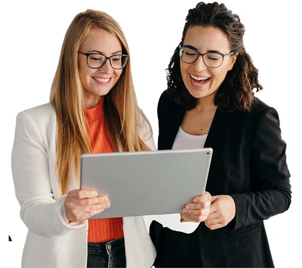 Frauen am Tablet