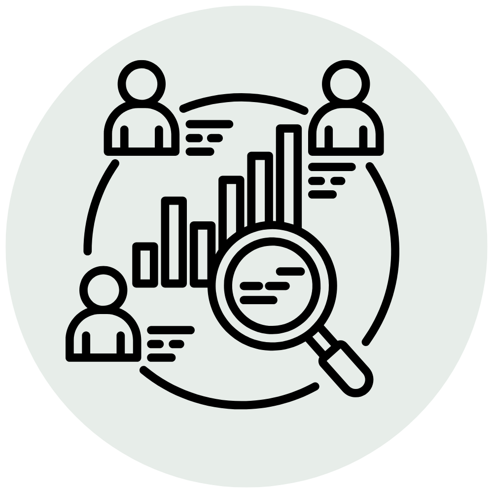 Menschen Lupe mit Hintergrund