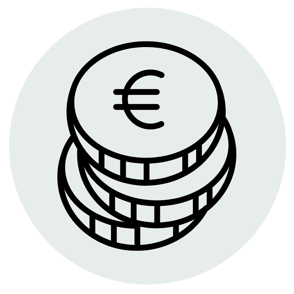 Münzstapel mit Hintergrund